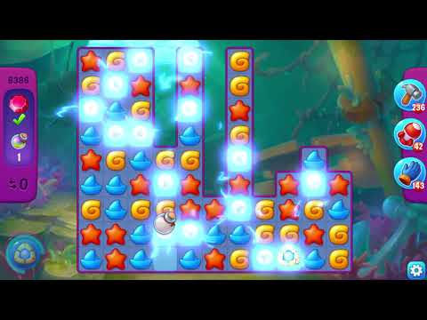 Fishdom 6386 Super Hard Level - 17 moves - NO BooSTERS
