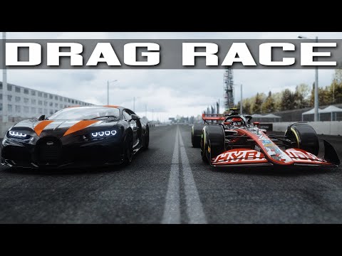 F1 2022 VS BUGATTI CHIRON SUPER SPORT 300+ DRAG RACE | ASSETTO CORSA