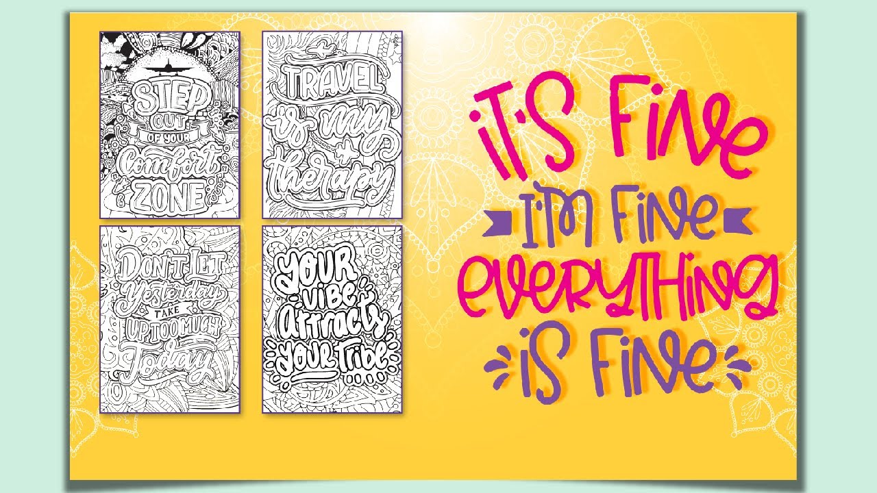 Motivational Adult Coloring Book - Inspirational Quotes About Success