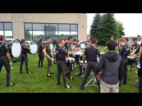 Boston Crusaders 2019 Drumline Warmup + Book - In The Lot - DCI Premiere Detroit