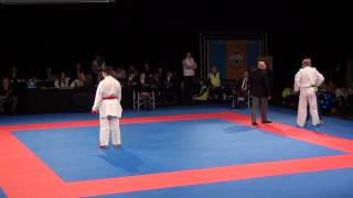 preview picture of video 'Karate1 PL, Dordrecht 2013 - HORUNA vs. BITSCH - Kumite male -75'