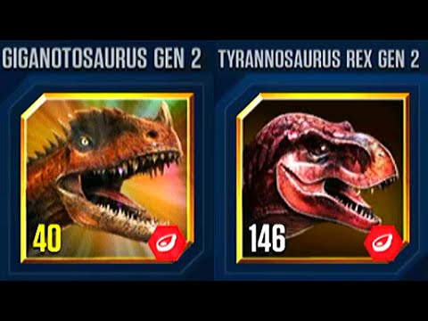 GIGANOTOSAURUS GEN 2 VS TYRANNOSAURUS GEN 2 (JURASSIC WORLD)