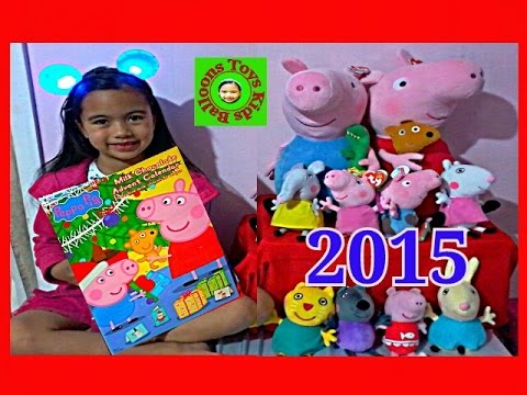 Peppa Pig's 2015 Christmas Advent Calendar Peppa Pig's 24 Chocolate Surprise Kids Balloons and Toys Video