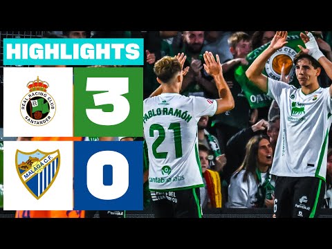 R. RACING CLUB 3 - 0 MÁLAGA CF | RESUMEN LALIGA HYPERMOTION