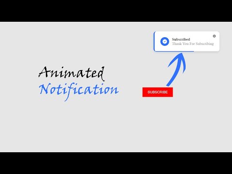 Animated Notification With Progress Bar Using Html Css Javascript