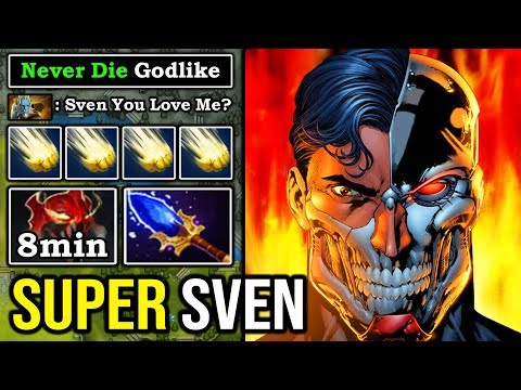 MOST SATISFYING RIGHT CLICK EVER 1 Hit Clear ALL 8min Madness Super Sven Aghanim 7.24 Godlike DotA 2