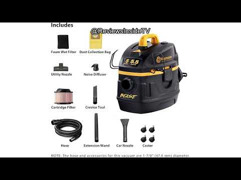 Vacmaster Professional Beast Series VFB511H 0201 5-Gallon 5.5 Peak HP Wet/Dry Vac, Black video review thumbnail