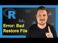 R Error Bad Restore File Magic Number Corrupted No Data Loaded How To Fix Solve ReadRDS