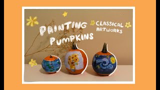 Painting Mini Pumpkins for Halloween