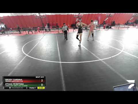 195 Lbs 5th Place Match - Brody Sardina, Ringers Wrestling Club Vs Ethan McIntosh, Sarbacker Wrest