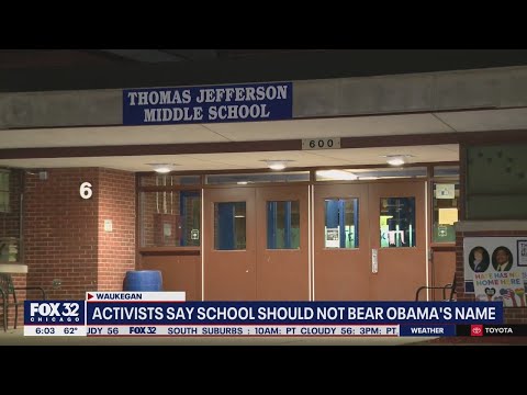 Community activists protest naming suburban middle school after Barack and Michelle Obama