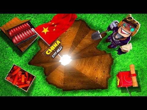 SCAVO UN BUCO FINO PER ARRIVARE IN CINA SU ROBLOX!!