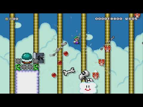 お久しぶりの爽快なダッシュ半自動♪ 【KeepY+→】 ~天空~ by SMM2★くれ〜♪* - Super Mario Maker 2 - No Commentary 1by