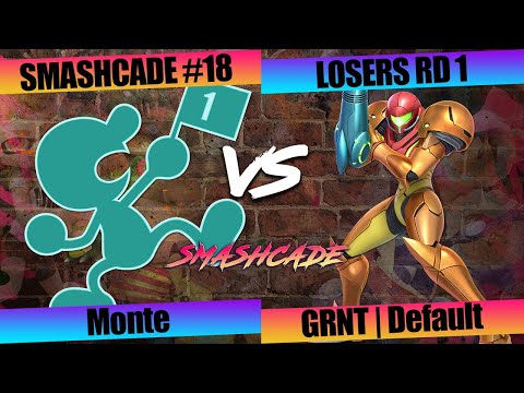 Smashcade #18 SSBU - Top 8 Losers: Monte (Mr. Game & Watch) VS GRNT| Default (Samus)