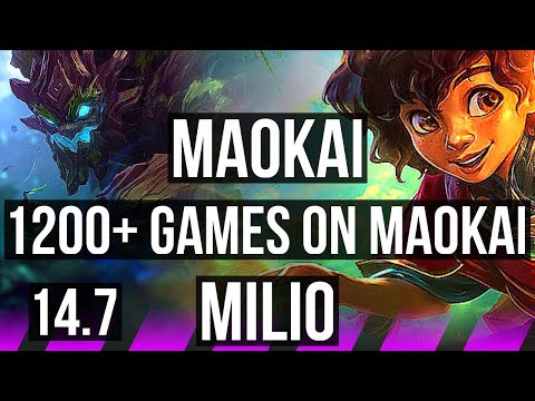 MAOKAI & Kalista vs MILIO & Ashe (SUP) | 1/1/12, 1200+ games | EUW Master | 14.7
