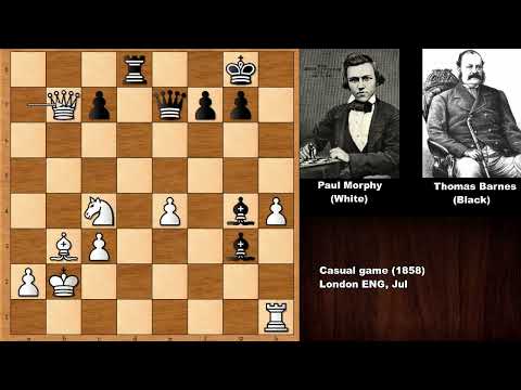 Morphy Resigned: Paul Morphy vs Thomas Barnes - London (1858)
