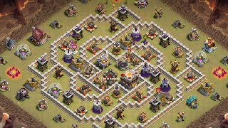 【クラクラ】とろとろはむたろうさんのフリーズライドラ TH11全壊