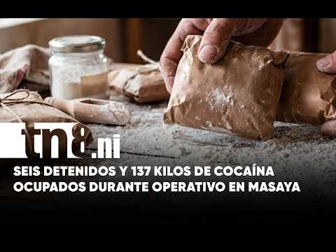 Policía Nacional incauta 137 kilos de cocaína y captura a seis personas en Masaya