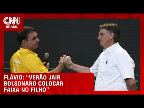 “Verão Jair Bolsonaro colocar a faixa presidencial no filho”, afirma Flávio | HORA H