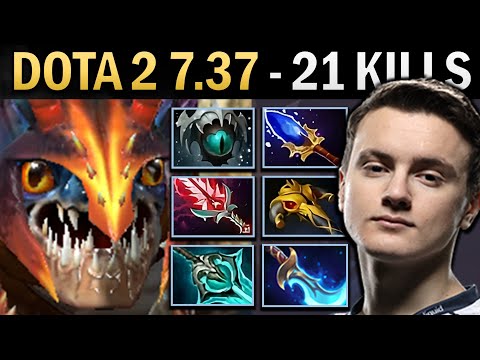 Slark Gameplay Miracle with 21 Kills and 1014 GPM - Dota 2 7.37