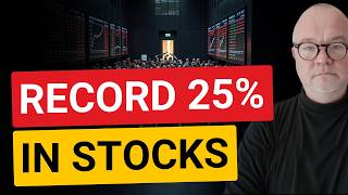 Households Hold a Record 25% in Stocks. Above the Dotcom Peak.