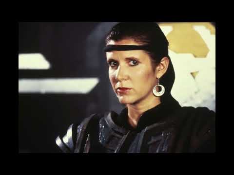 CARRIE FISHER TAKES PHOTO OF STUNT PERFORMER, DEAN BENNETT. PORT ADELAIDE. THE TIME GUARDIAN. 1987.