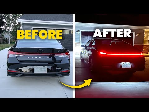 UPGRADE Hyundai Elantra SEL/SE Tail Light - LED Light Bar Install - 2021 - 2023 Elantra Avante