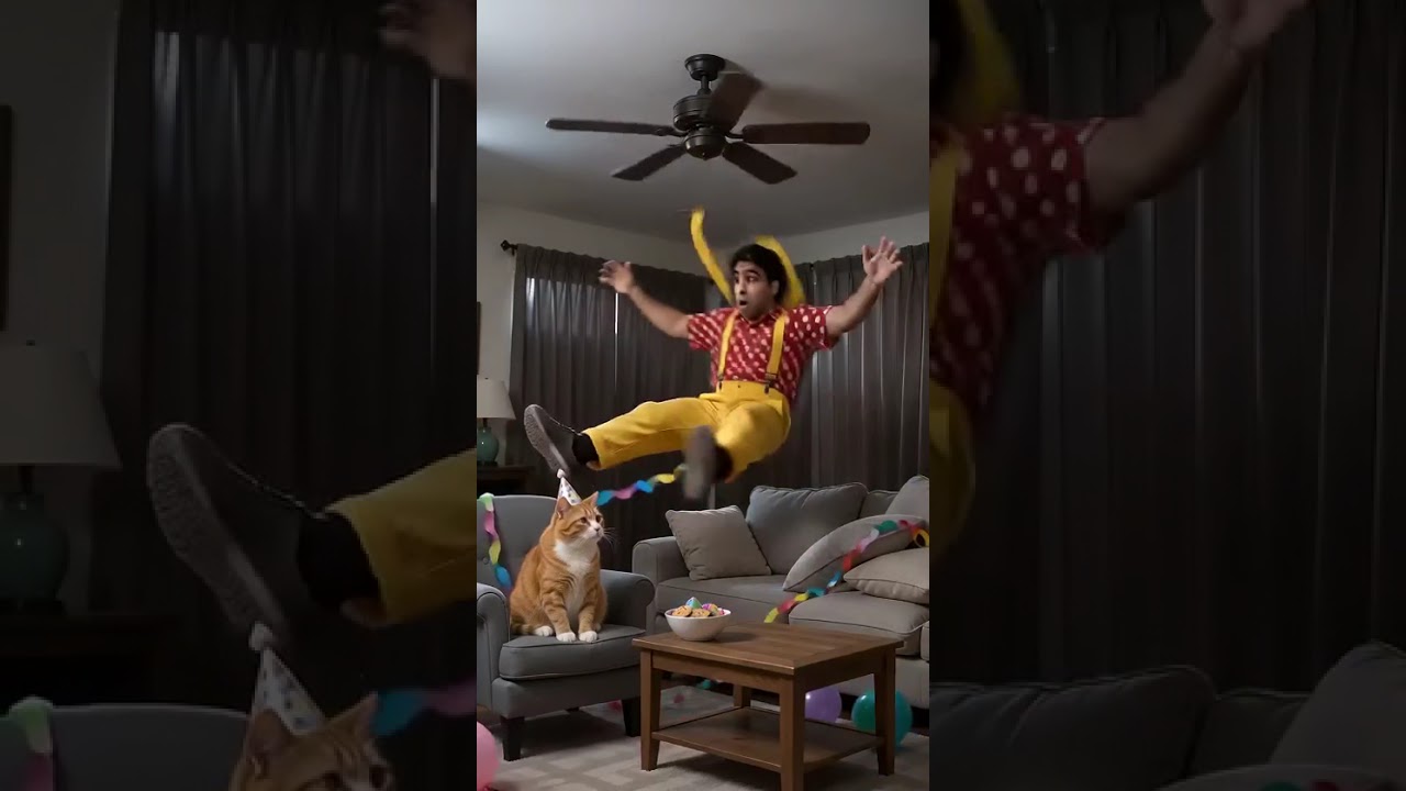 Wore Suspenders for Clown Week and the Ceiling Fan Made Me the Act 🤡🌪️💀