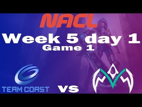 || Team Coast vs Velocity eSports || NACL Week 5 Day 1 Game 1 || HD