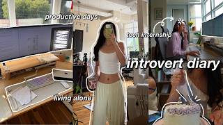 introvert diary 🎧 productive days in my life, tech internship, apartment decor & finding my whimsy