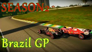 PS4 F1 2017実況 シーズン2 第19戦 ブラジルGP決勝！