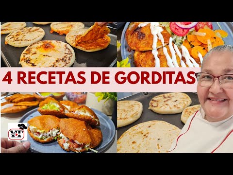 ‼️🇲🇽4 RECETAS DE GORDITAS DE MAÍZ|CANAL MEXICANO DE COCINA|COMPILACIÓN 