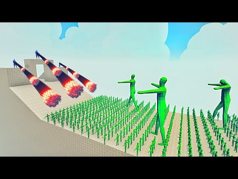 100x ZOMBIE + GIANTS vs 3x EVERY GOD - Totally Accurate Battle Simulator TABS