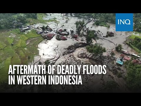 Aftermath of deadly floods in western Indonesia