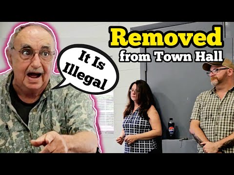 CORRUPT COUNCIL MEMBER REMOVED from TOWN HALL MEETING