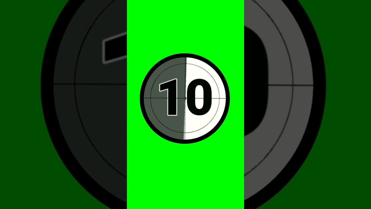 most used 10 seconds countdown timer green screen