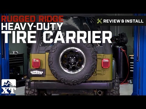 Jeep Wrangler (1987-2006 YJ & TJ) Rugged Ridge Tire Carrier Heavy Duty Review & Install