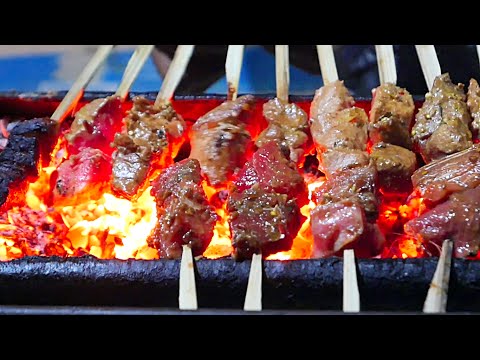 Indonesian Street Food - FISH SKEWERS Ubud Bali Indonesia