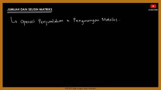 Download lagu Jumlah Dan Selisih Matriks mp3