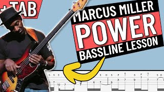 Power - Marcus Miller Bassline Lesson (Intro with TAB)