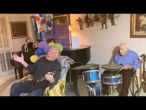 The world’s oldest jazz drummer, here at 103 years old, has passed at almost 105.