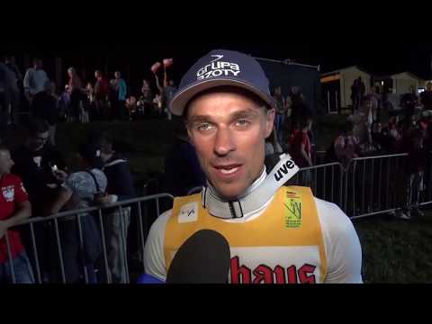 Piotr Żyła po zajęciu 3. miejsca w Hinterzarten [29.07.2017]