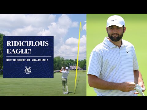 Scottie Scheffle's Unbelievable Eagle on the 1st Hole! | 2024 PGA Championship