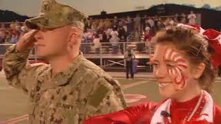 Father Surprises Cheerleader
