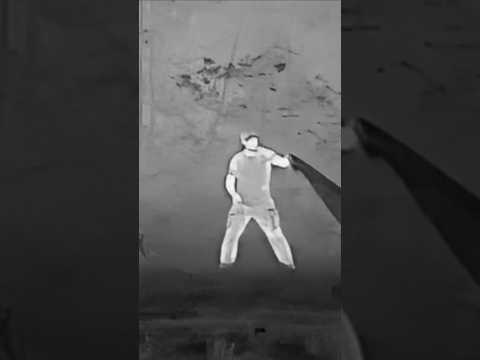 Testing a garbage bag against a thermal imaging device