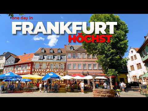 UM DIA EM FRANKFURT-HÖCHST (ALEMANHA) | 4K 60FPS | Siga-me pela bela cidade velha de Höchst