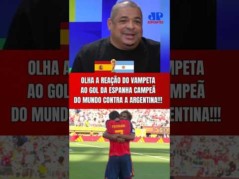 OLHA A REAÇÃO DO VAMPETA AO GOL DO TÍTULO DA ESPANHA CONTRA A ARGENTINA NA COPA DO MUNDO!