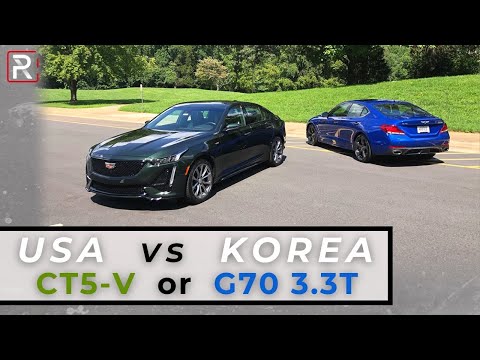 2020 Cadillac CT5-V vs 2020 Genesis G70 3.3T – Redline: Comparison