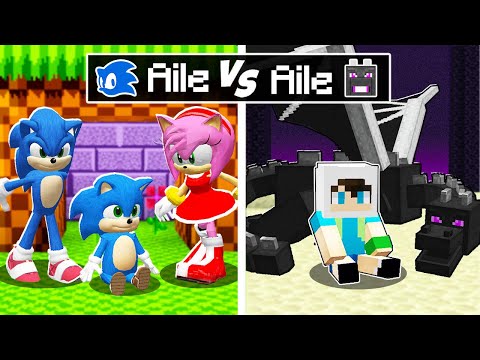 SONIC AİLESİ VS EJDERHA AİLESİ - Minecraft