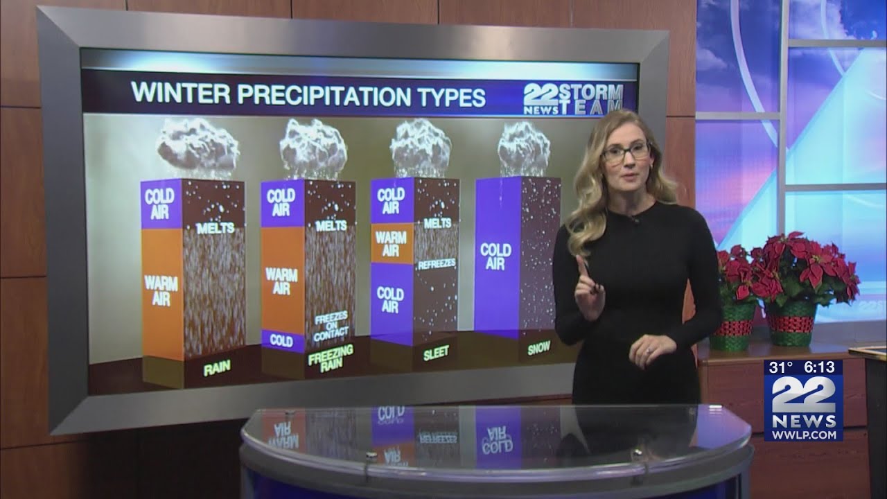 How do different types of precipitation form?
